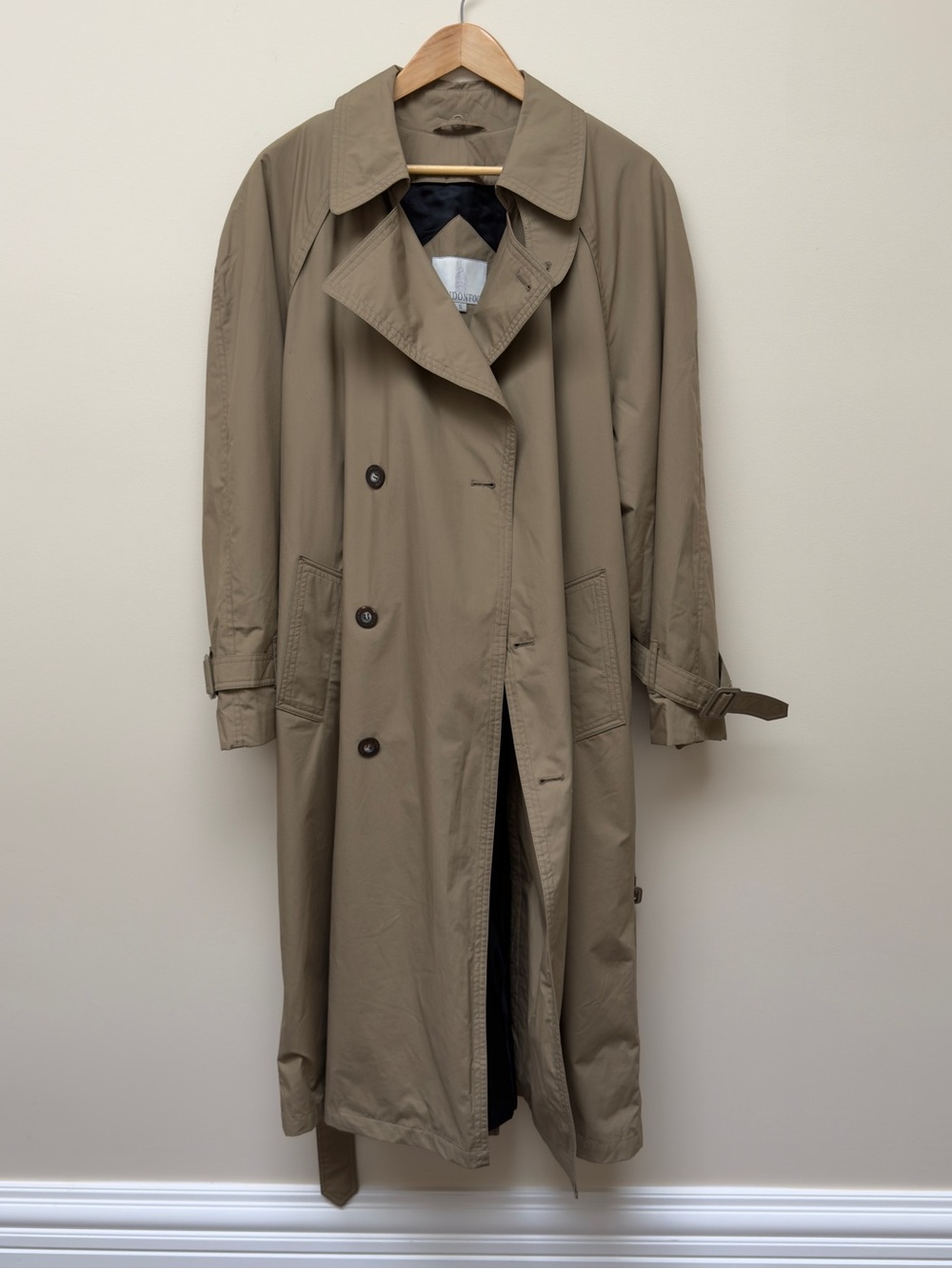 LONDON FOG Men's Trench Coat - Size S